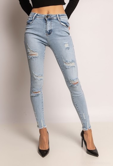 Wholesaler Daysie - Ripped skinny jeans with raw edges