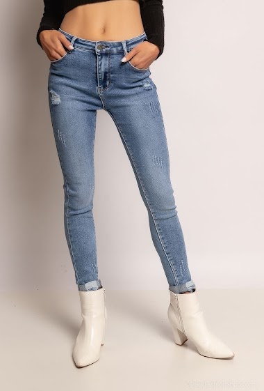 Wholesaler Daysie - Ripped skinny push-up jeans