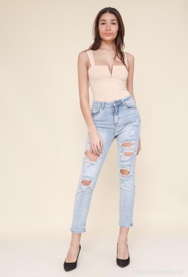 Großhändler Daysie - zerrissene Jeans mit hoher Taille
