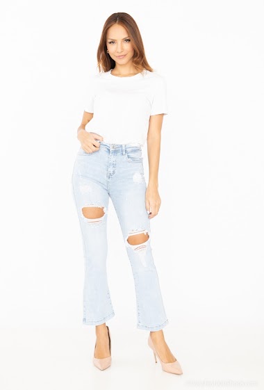 Wholesaler Daysie - Ripped flared jeans