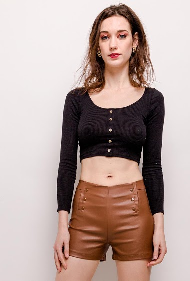 Wholesaler Daysie - Leatherette shorts
