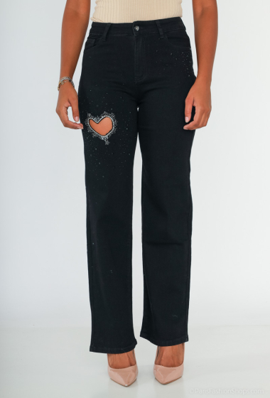Wholesaler Daysie - black straight pants