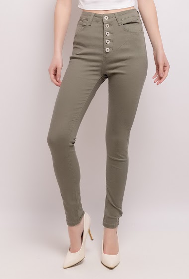 Grossiste Daysie - Pantalon skinny boutonné