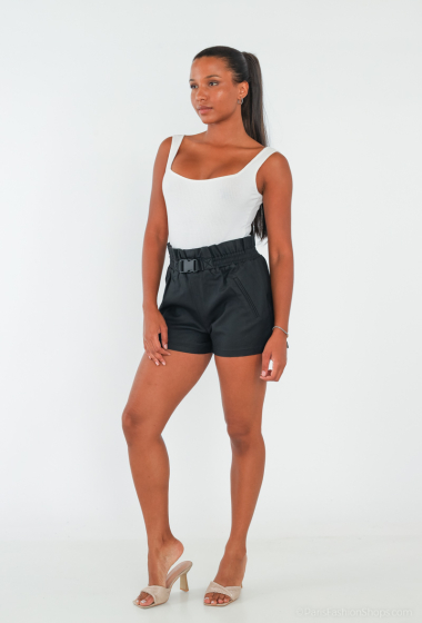 Wholesaler Daysie - Leather shorts with belt