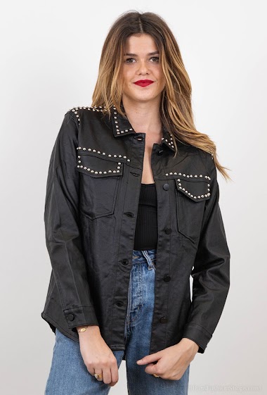 Wholesaler Daysie - Faux leather overshirt