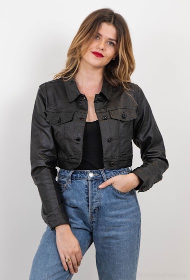Wholesaler Daysie - Short faux leather jacket