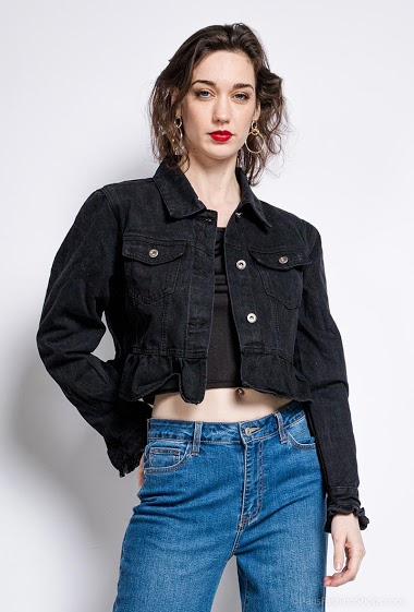 Grossiste Daysie - Veste en jean avec volants