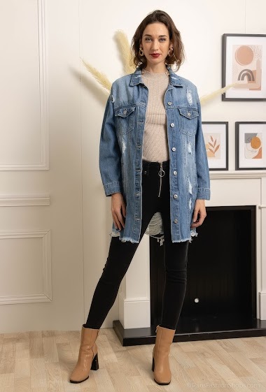 Grossiste Daysie - Veste en jean déchiré