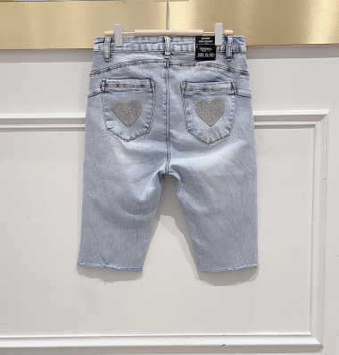 Wholesaler DENIM LIFE - Super Big size Beaded ankle stretch skinny jeans