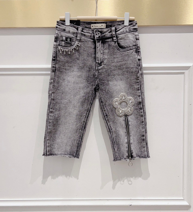 Großhändler DENIM LIFE - Zerrissene Stretch-Skinny-Jeans mit hoher Taille und Reißverschlüssen