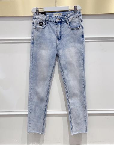 Wholesaler DENIM LIFE - Big size Beaded ankle stretch skinny jeans