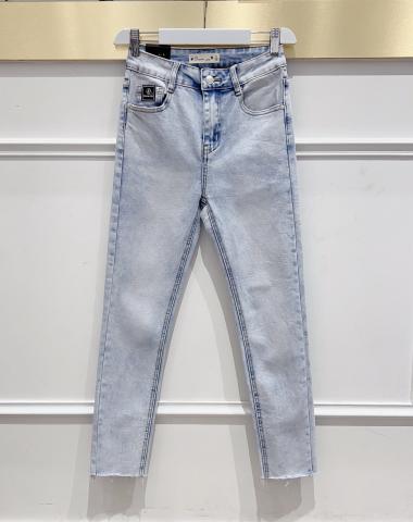 Großhändler DENIM LIFE - Knöchelstretch-Skinny-Jeans mit Perlen