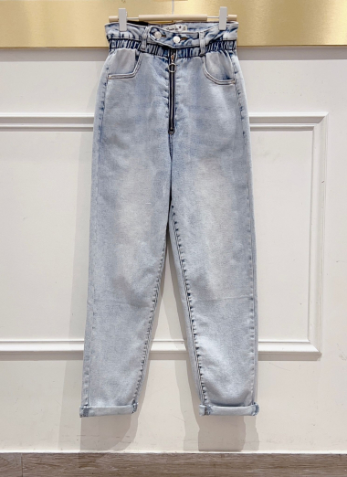 Großhändler DENIM LIFE - Stretch-Baggy-Jeans mit elastischem Bund