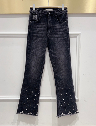 Wholesaler DENIM LIFE - Push-up stretch cropped flared jeans
