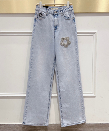 Wholesaler DENIM LIFE - Wide leg stretch jeans