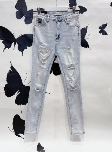 Mayorista DENIM LIFE - Jeans ajustados elásticos de tiro alto de talla súper grande