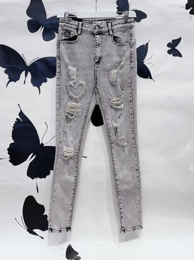 Wholesaler DENIM LIFE - Super Big size High waist stretch skinny jeans