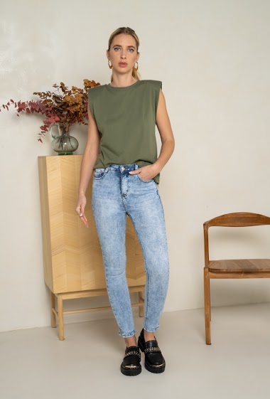 Wholesaler DENIM LIFE - Big size High waist stretch skinny jeans