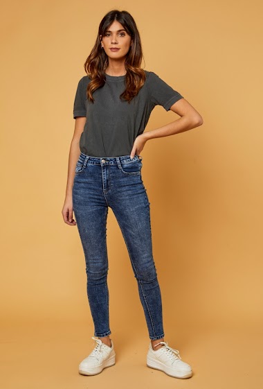 Wholesaler DENIM LIFE - High waist push up stretch skinny jeans