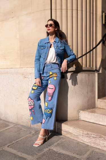 Wholesaler DENIM LIFE - Stretch mom jeans
