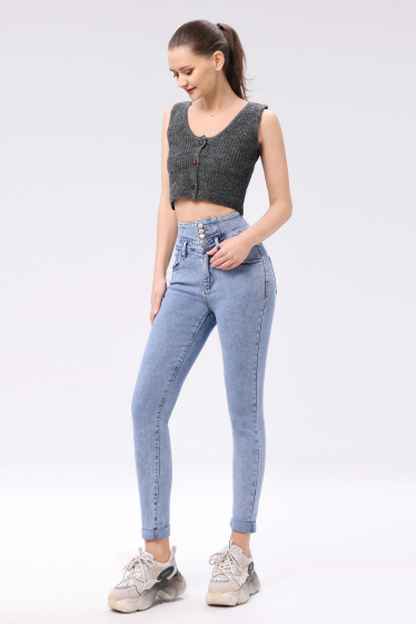 Wholesaler DESTINA - Super high waist elasticated jeans