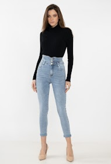 Großhändler DESTINA - Elastische Jeans mit hoher Taille