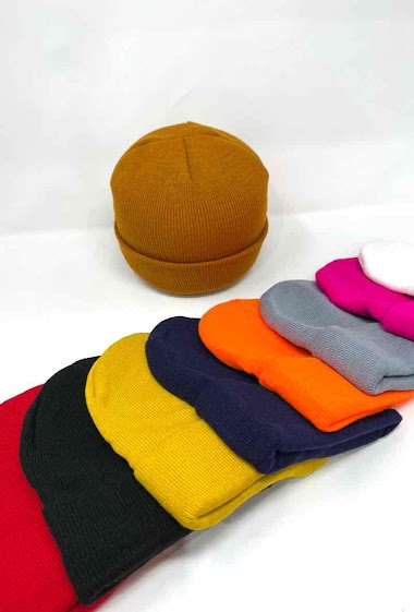 Wholesaler DH DIFFUSION - Beanie Mix Colors Plain cap Mix Colors Unisex Woman Man