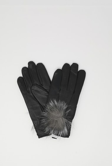 Großhändler DH DIFFUSION - Women leather loves real pompom