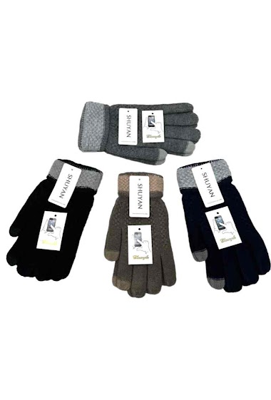 Wholesaler DH DIFFUSION - Touch gloves Stretch - Men - Very Soft Extra Warm
