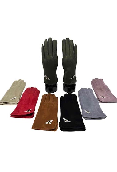 Wholesaler DH DIFFUSION - Bees Women touch gloves Fur Lining Extra Warm