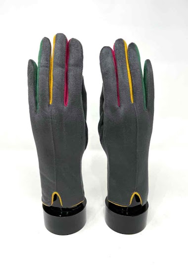 Großhändler DH DIFFUSION - Women Star touch gloves Multicolor Fur Lining