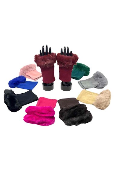 Wholesaler DH DIFFUSION - Women touch gloves Fur Lining and Polar fleece