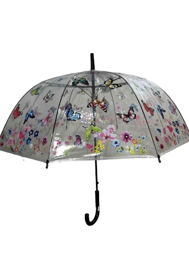 Großhändler DH DIFFUSION - Automatische transparente Regenschirme von Papillons – automatische Öffnung
