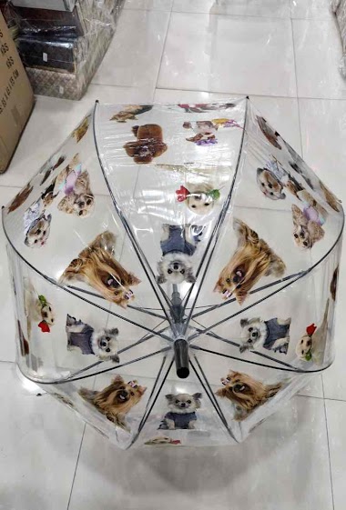 Großhändler DH DIFFUSION - Dogs transparent umbrella