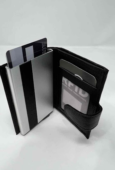Grossiste DH DIFFUSION - Porte-cartes Homme Cuir Anti RFID