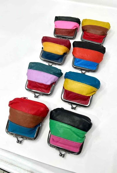 Wholesaler DH DIFFUSION - Woman Leather Wallets Multicolor