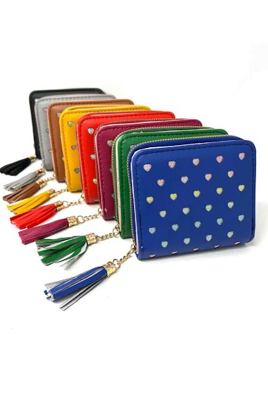 Wholesaler DH DIFFUSION - Woman Wallets Heart Pompom