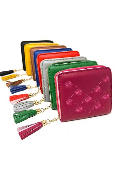 Wholesaler DH DIFFUSION - Woman Wallets Flowers Pompom