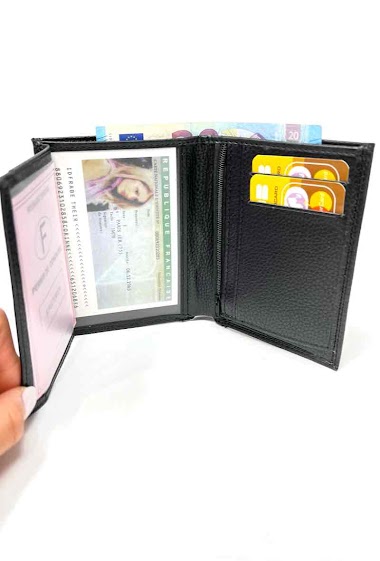 Großhändler DH DIFFUSION - Herren-Geldbörse, Kunstleder-Münzbox im Lieferumfang enthalten