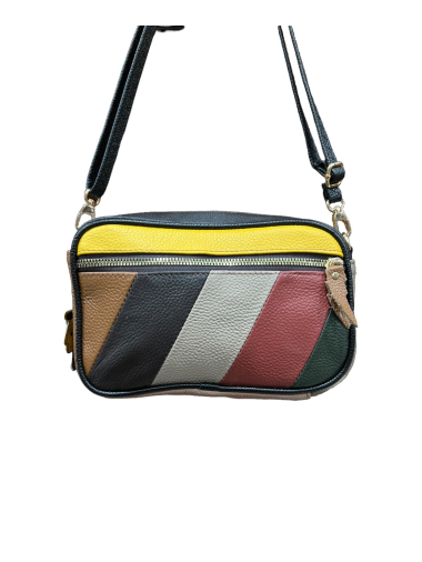 Großhändler DH DIFFUSION - Mehrfarbige Damentasche aus Rindsleder – Double-Style