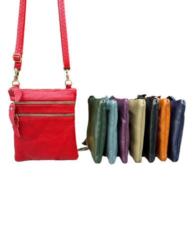 Großhändler DH DIFFUSION - Damen-Tasche aus Rindsleder, mehrfarbig