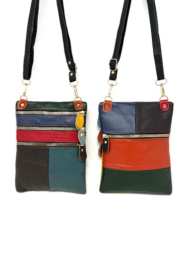 Multicolor Telephone bag 100% leather