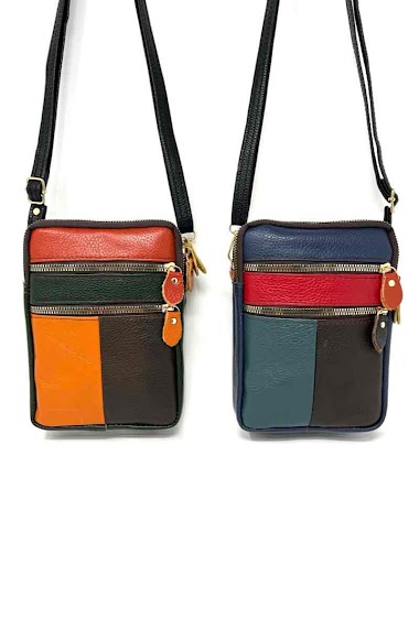 Wholesaler DH DIFFUSION - Multicolor Telephone bag 100% leather