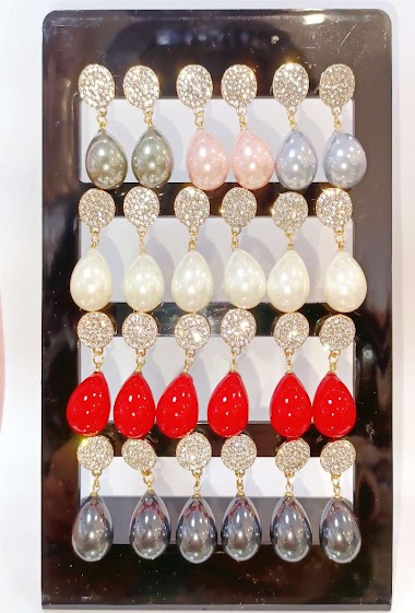 Wholesaler Diamond - Full strass pearl drop package bo