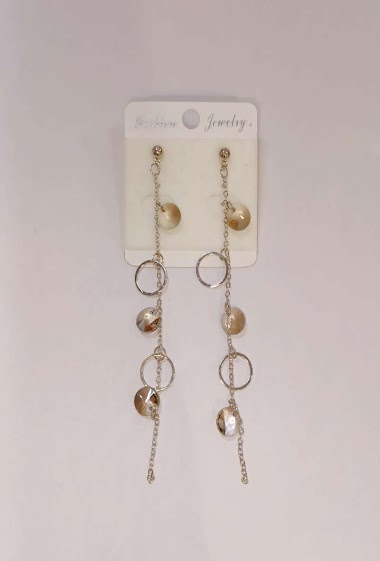 Großhändler Diamond - Patterned chain ​​earring
