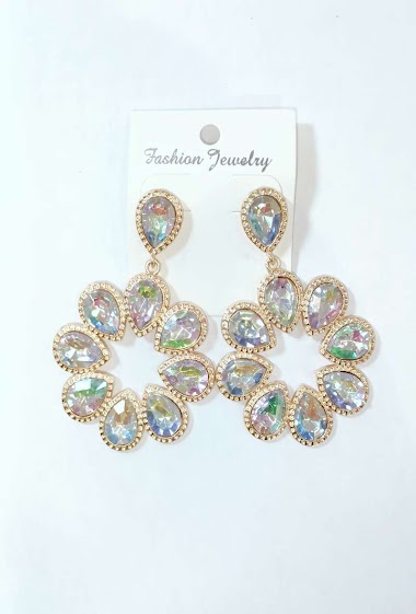 Wholesaler Diamond - Evening flower earring
