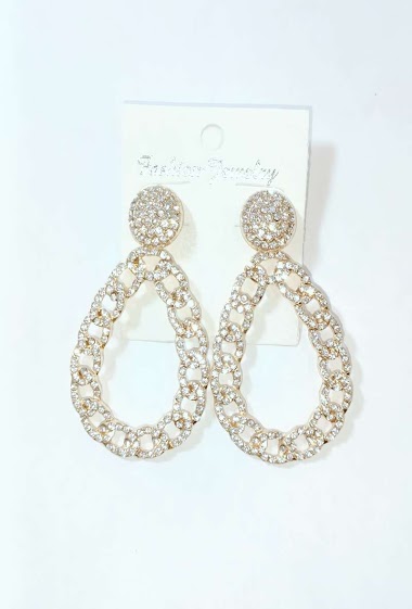 Wholesaler Diamond - Chain ​​drop evening earring