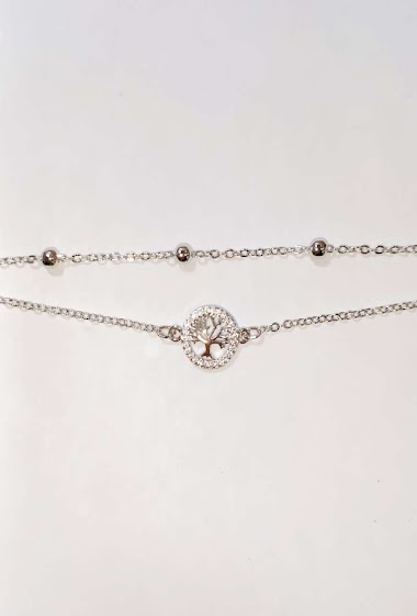 Wholesaler Diamond - Tree of life 2 chain ​​bracelet
