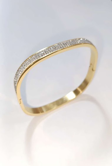 Grossiste Diamond - Bracelet acier rectangle