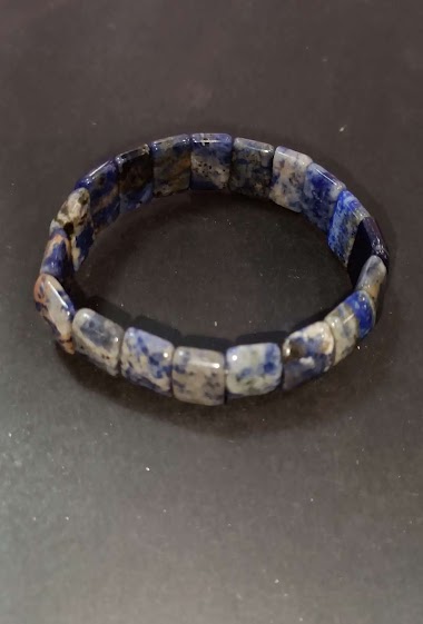 Mayorista Diamond - Bracelet lapis lazuli rectangle rebondit